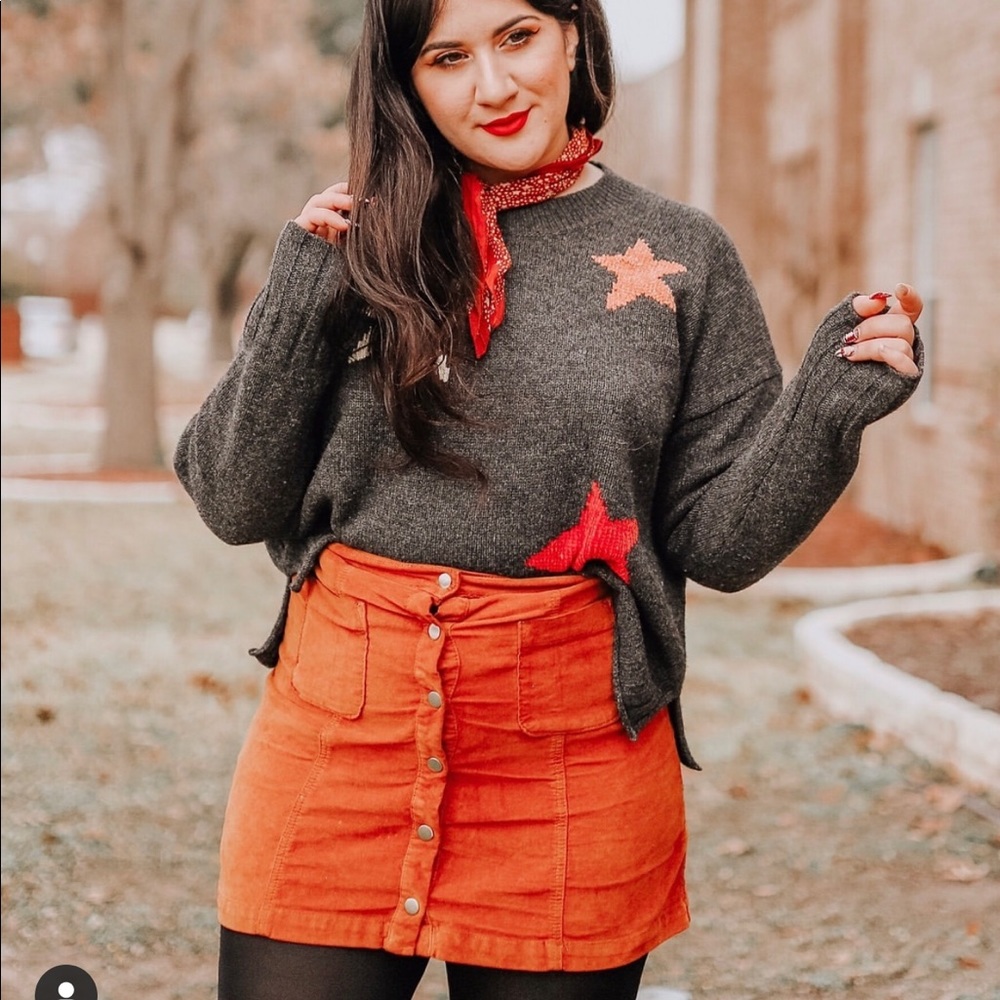 UO velvet skirt